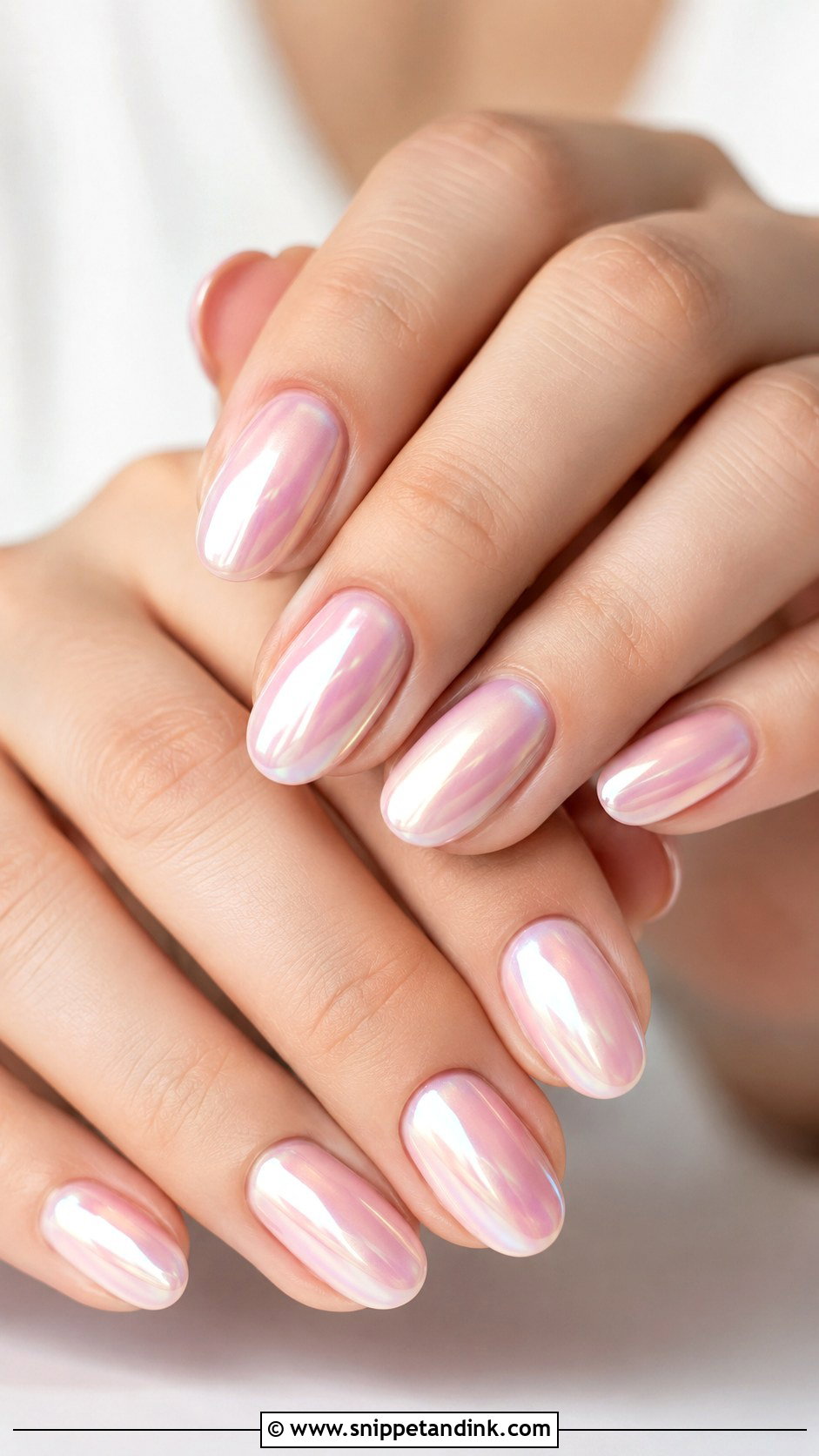 Blush Pink Chrome Wedding Nails - Snippet and Ink - 20 Neutral Wedding Nails for Bride