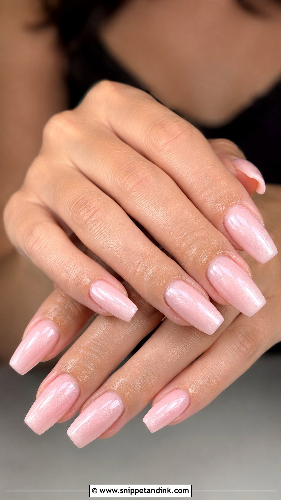 Blush Pink Coffin Wedding Nails - Snippet and Ink - 20 Coffin Shape Wedding Nails