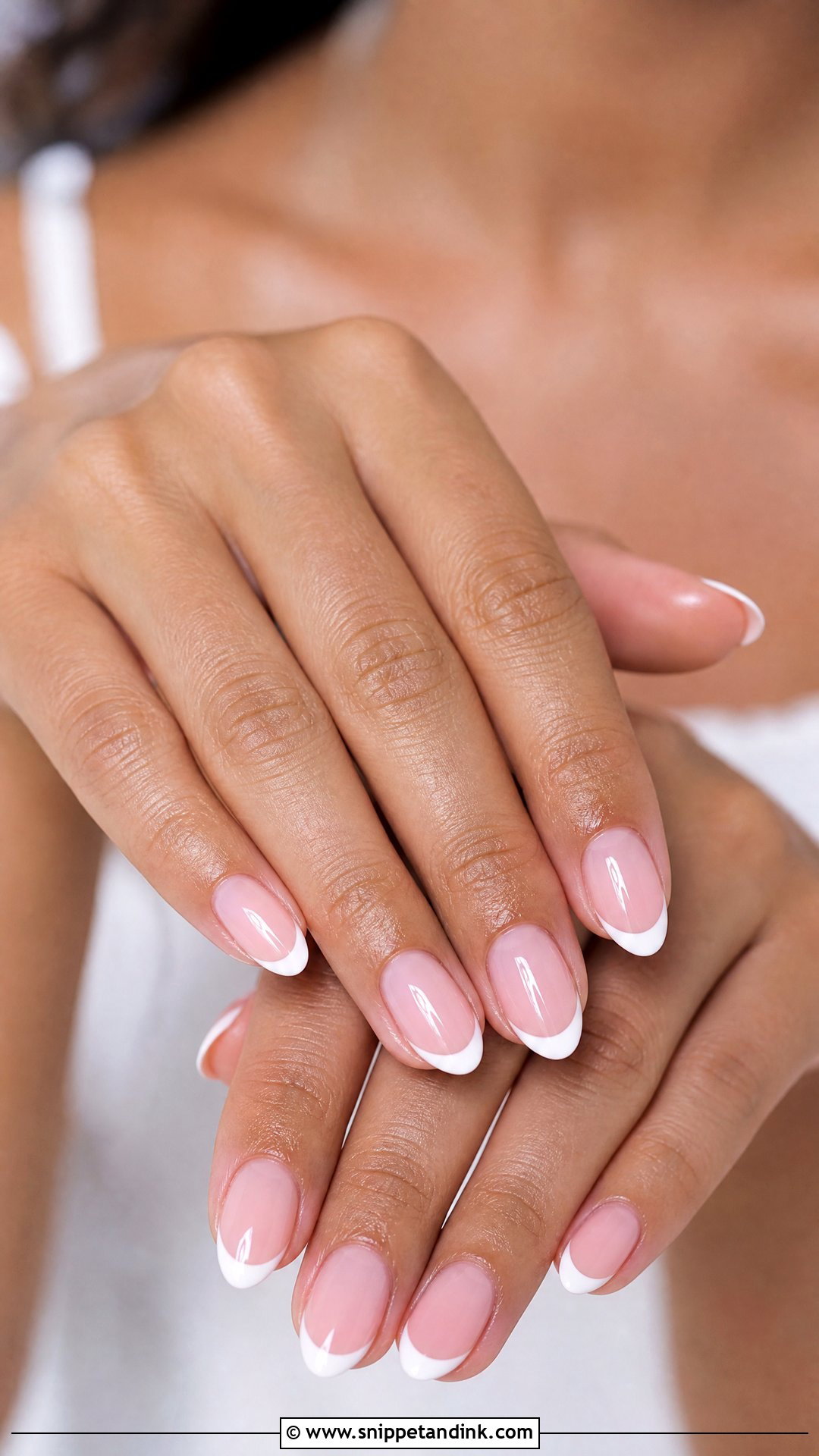 Blush Pink French Bridal Manicure - Snippet and Ink - 25 Bridal French Manicure Ideas