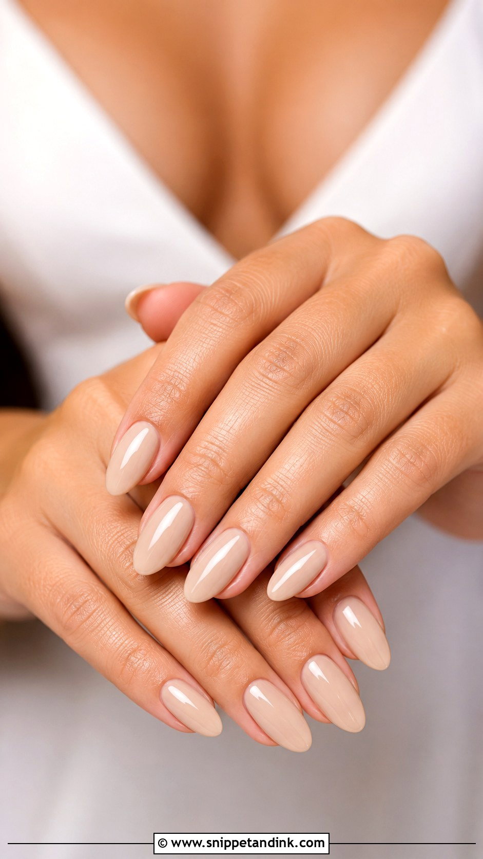 Blush Pink French Wedding Nails - Snippet and Ink - 30 Classic Wedding Nails