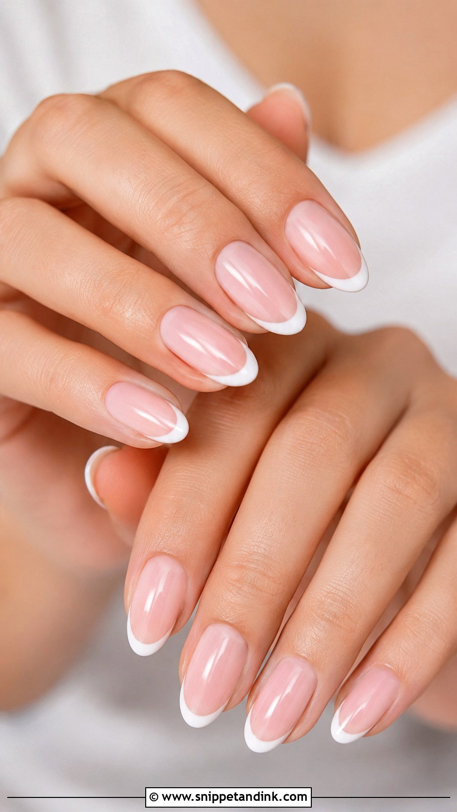 Blush Pink French Wedding Nails - Snippet and Ink - 30 Elegant Nail Art Wedding Ideas
