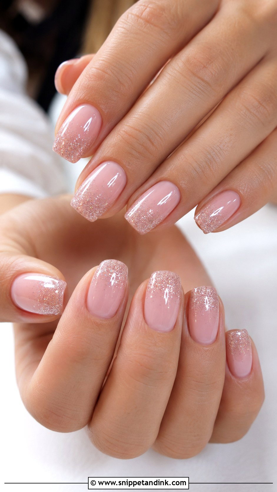 Blush Pink Glitter Wedding Nails - Snippet and Ink - 20 Blush Pink Wedding Nails