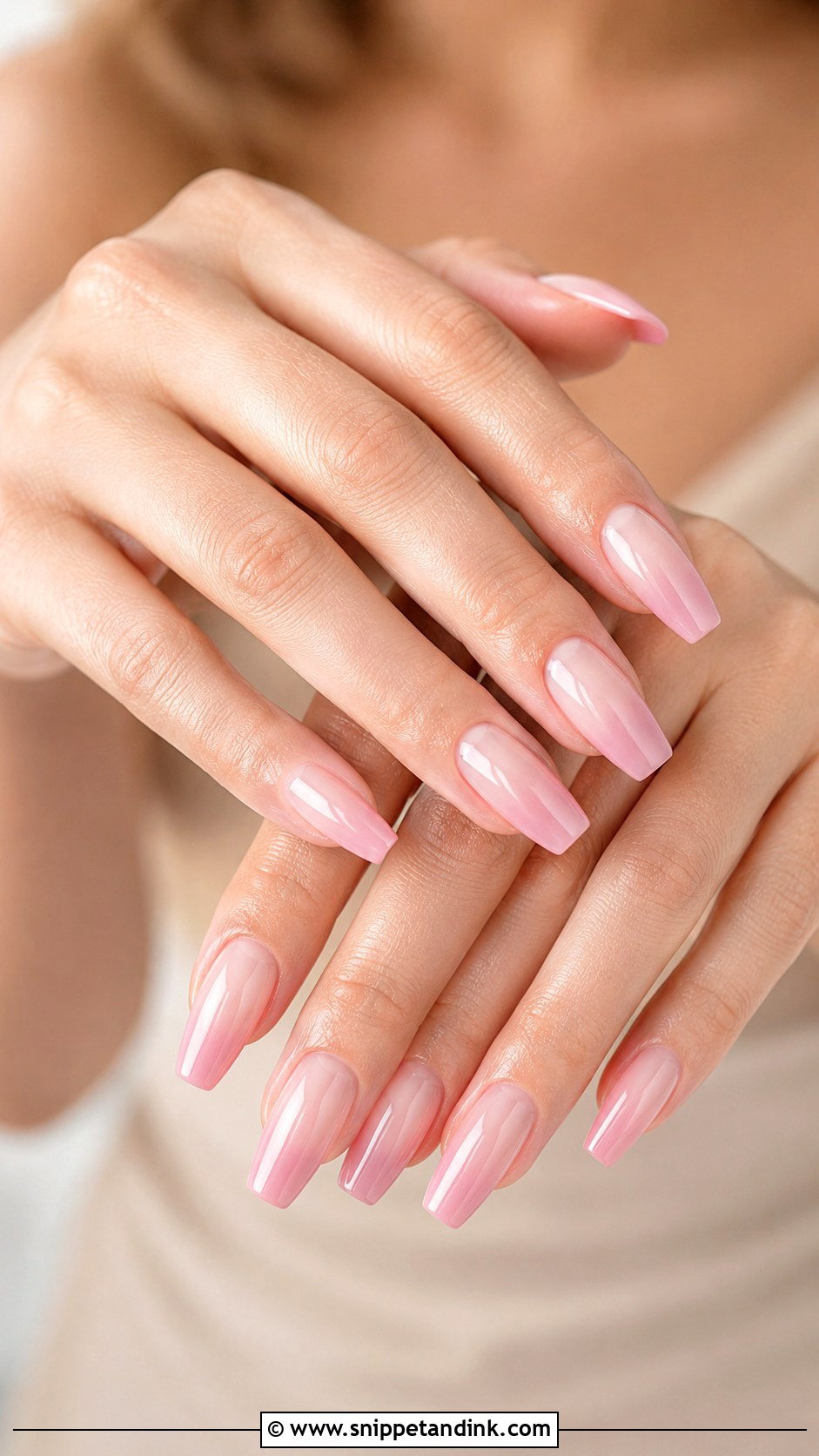 Blush Pink Ombre Bridesmaid Wedding Nails - Snippet and Ink - 20 Pink Bridesmaid Wedding Nails