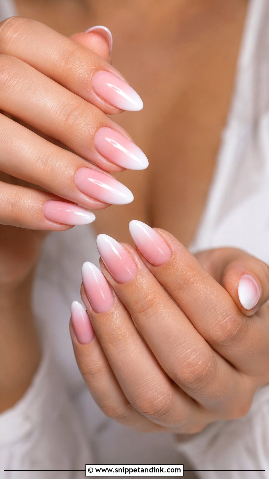 Blush Pink Ombre Wedding Nails - Snippet and Ink - 20 Wedding Nails 2025 Bride