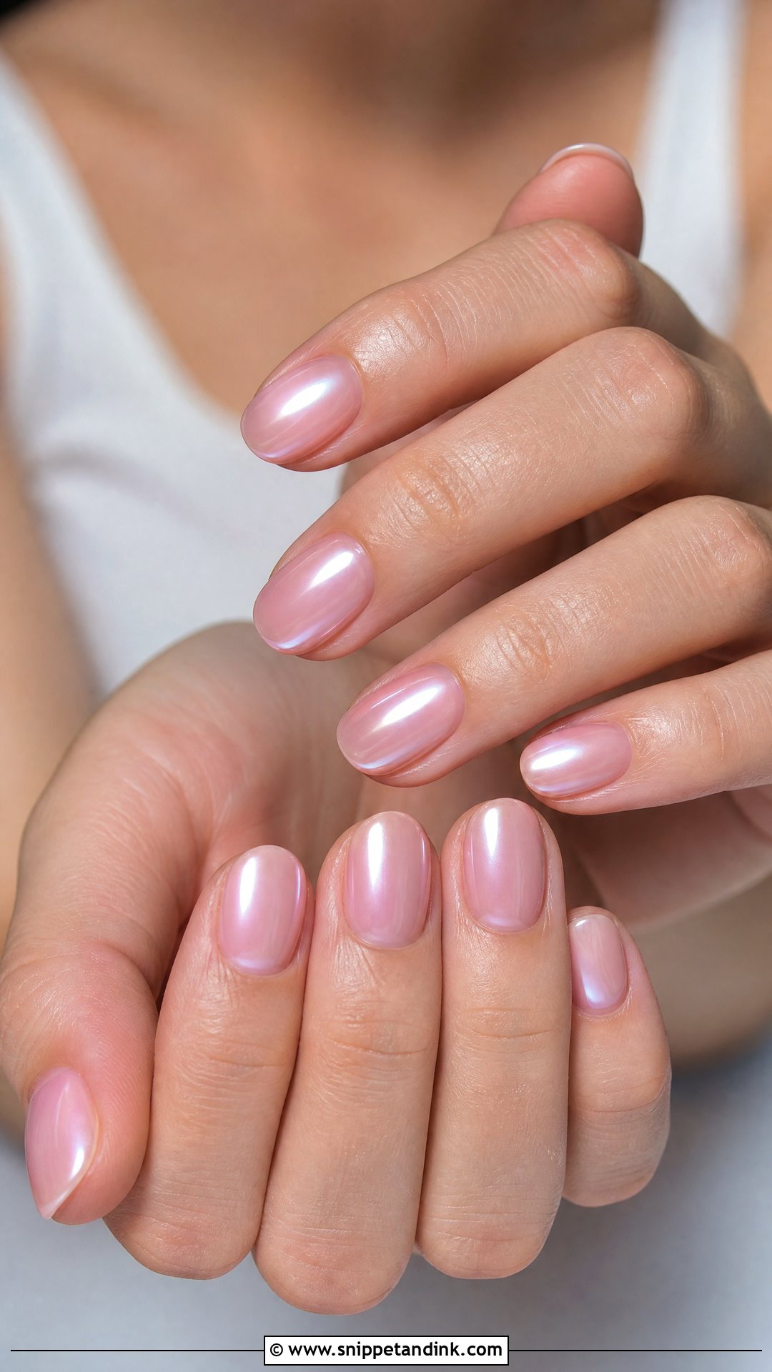Blush Pink Pearl Nails - Snippet and Ink - 25 Classy Nails for Wedding Guest