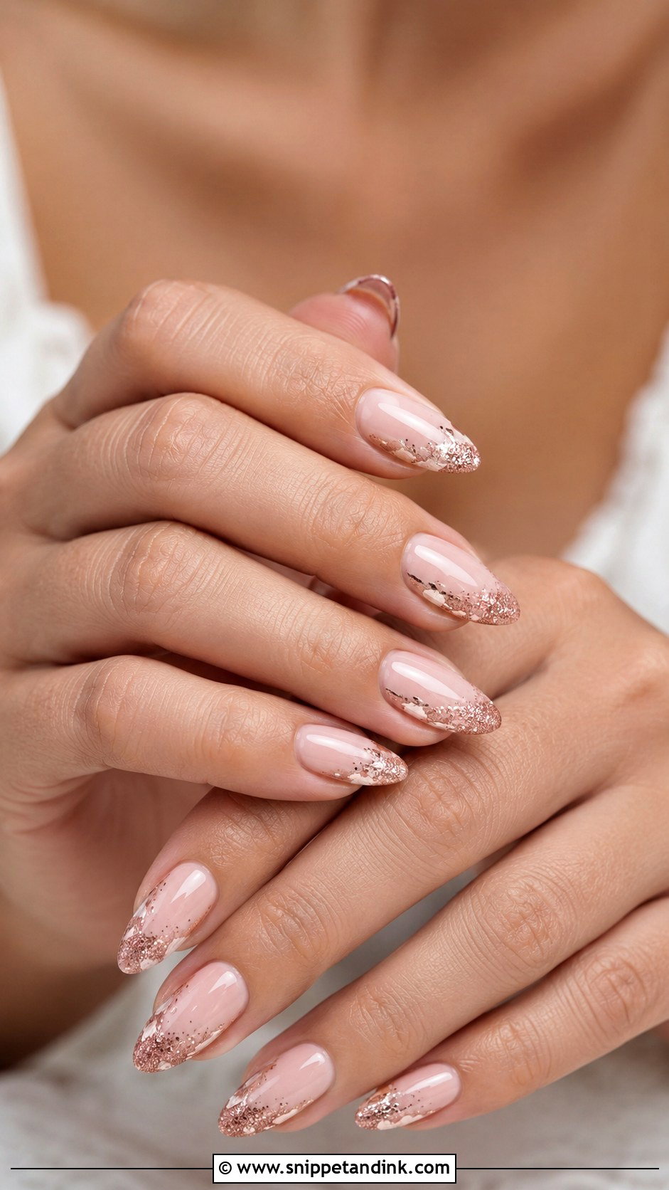 Blush Pink Rose Gold Wedding Nails - Snippet and Ink - 20 Rose Gold Wedding Nails