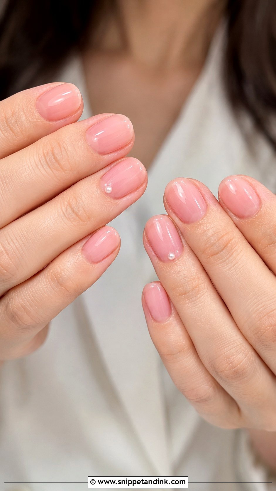 Blush Pink Round Wedding Nails - Snippet and Ink - 20 Round Wedding Nails
