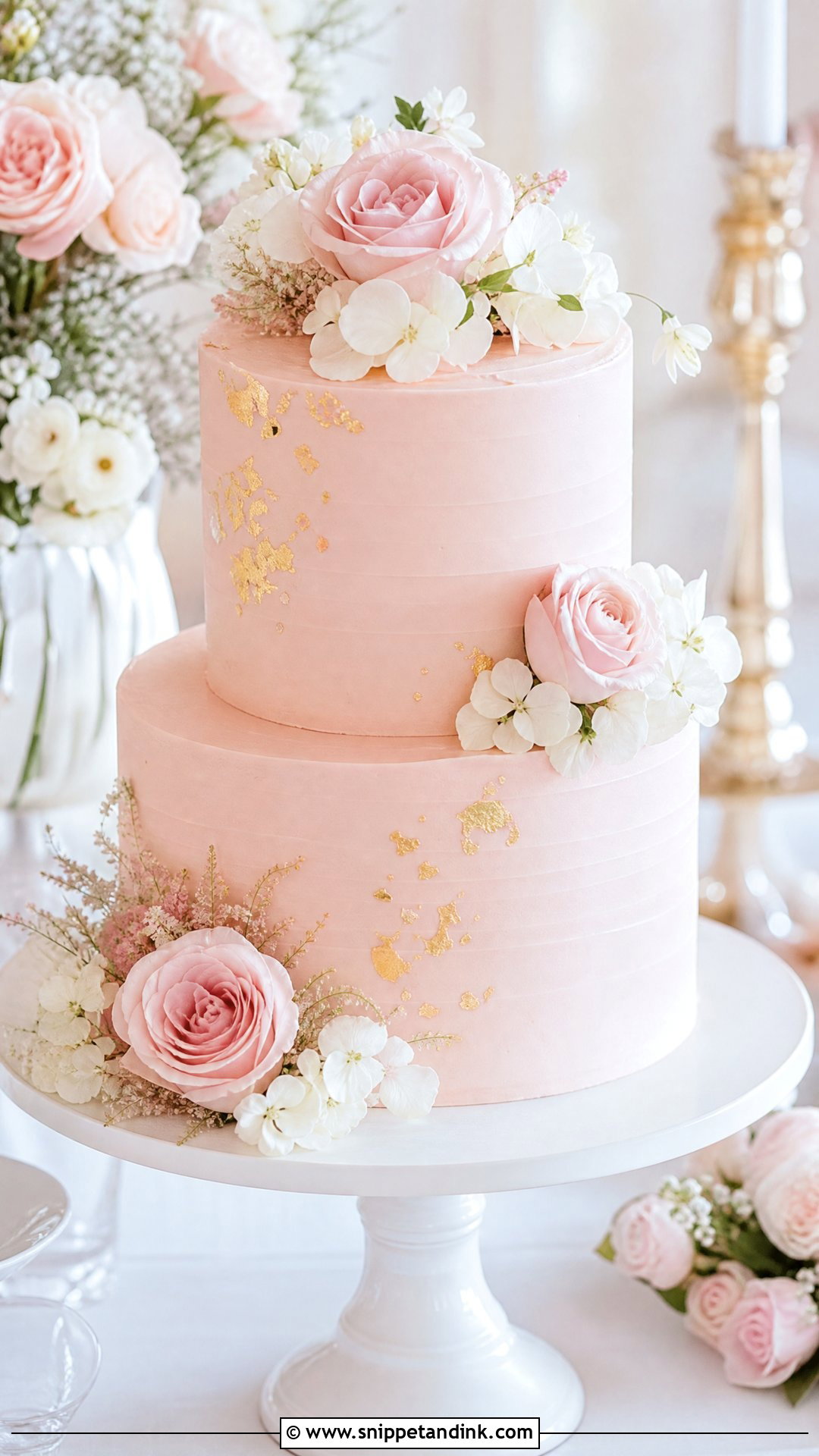 Blush Pink Wedding Cake - Snippet and Ink - 25 Lady Cake Ideas for Wedding