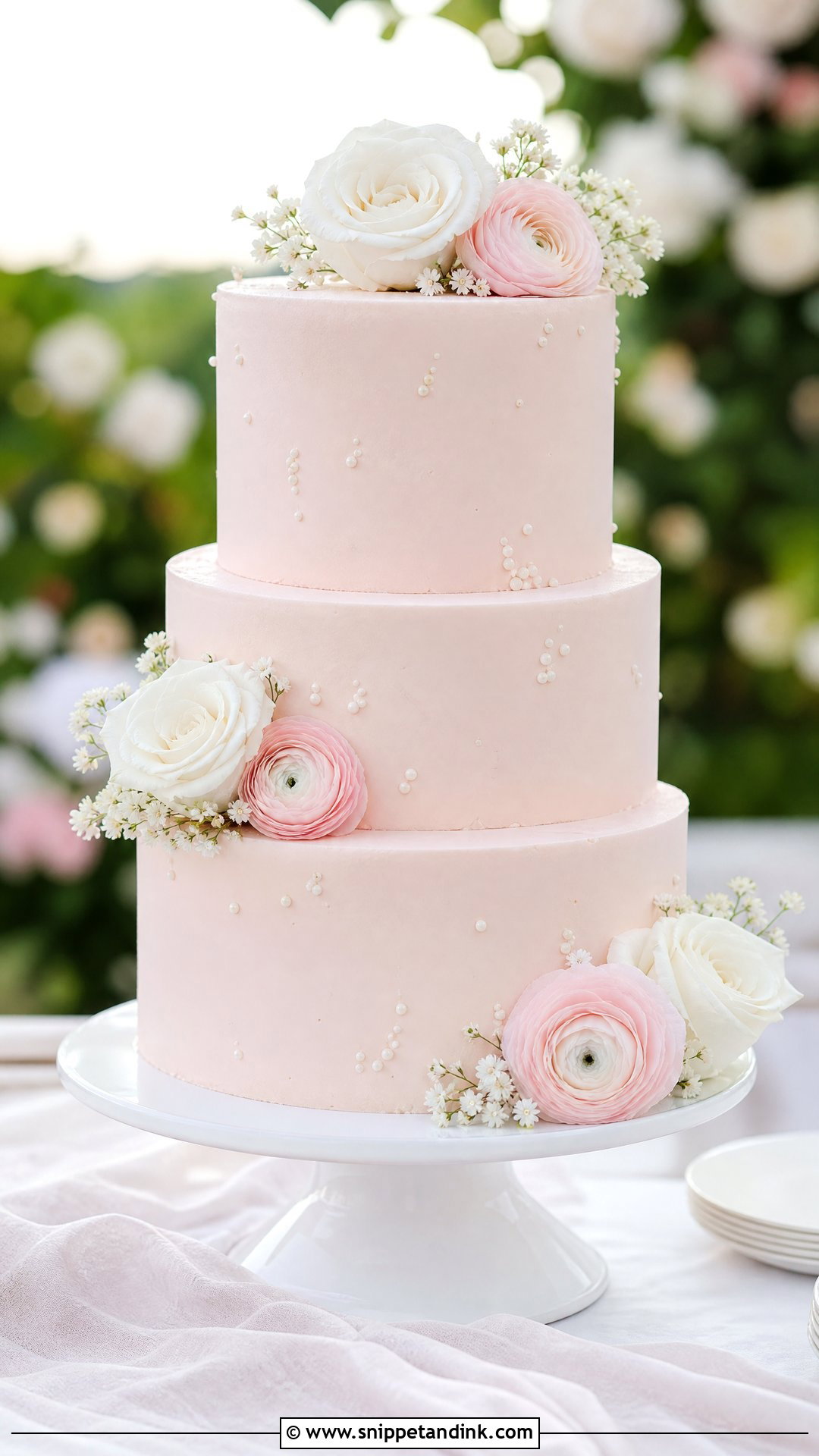 Blush Pink Wedding Cake - Snippet and Ink - 30 Pink Cakes for Wedding