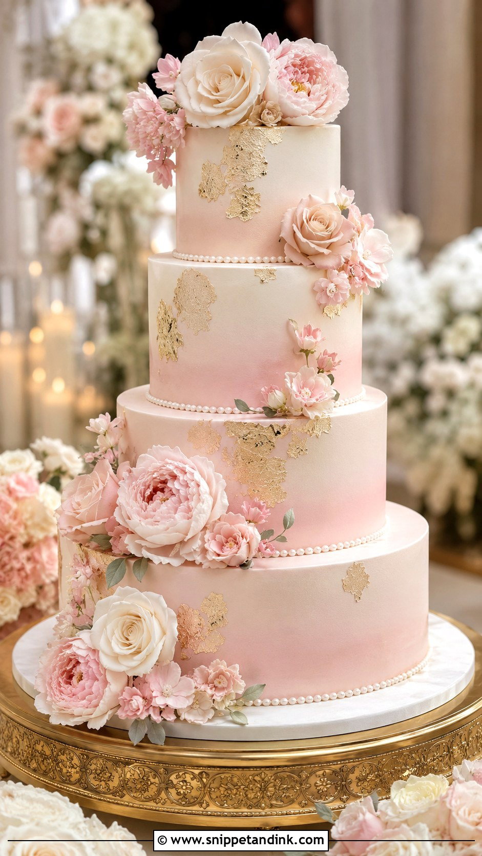 Blush Pink Wedding Cake - Snippet and Ink - 20 Extravagant Wedding Cakes