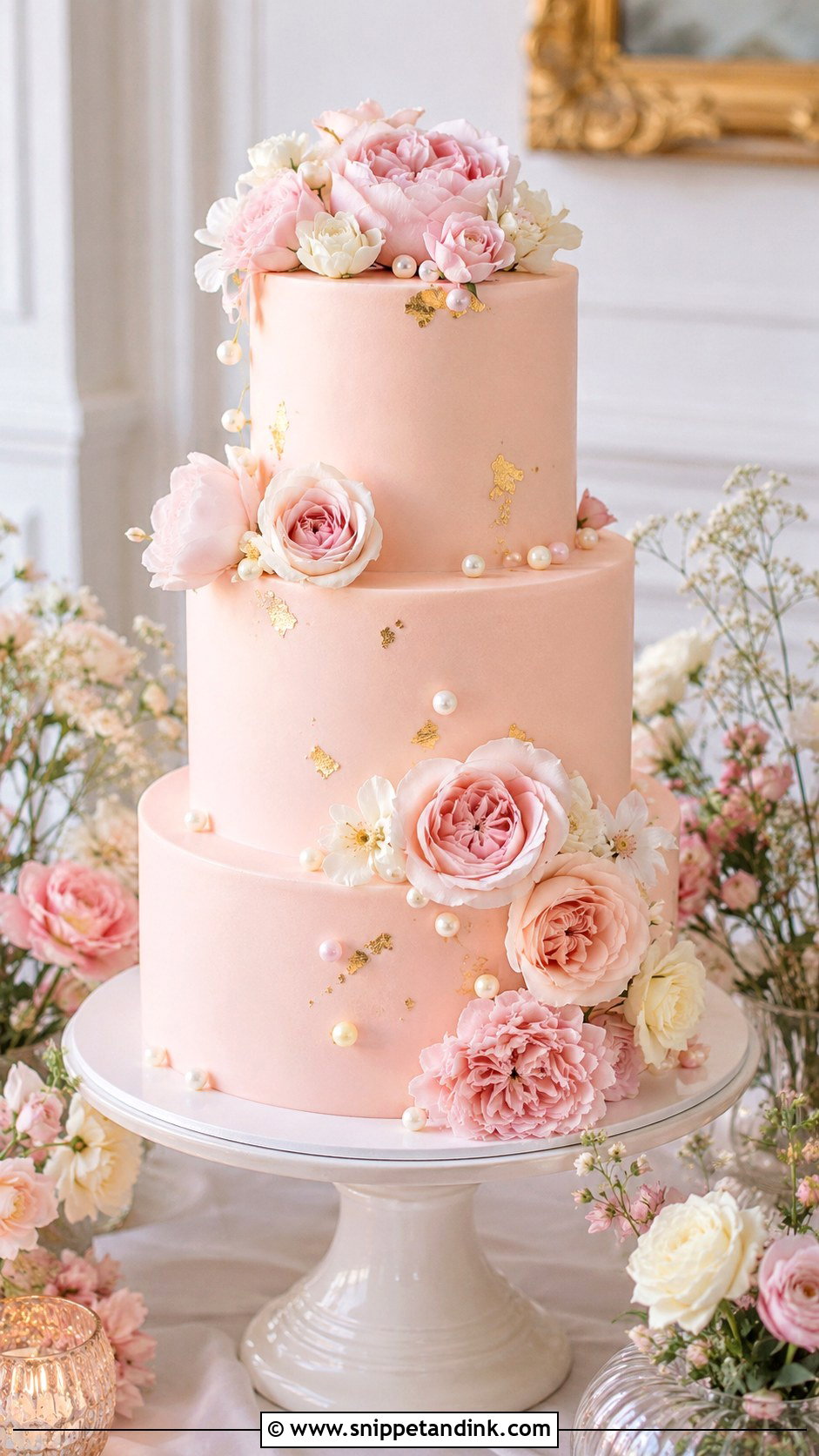 Blush Pink Wedding Cake - Snippet and Ink - 20 Best Cake Design Ideas for Wedding