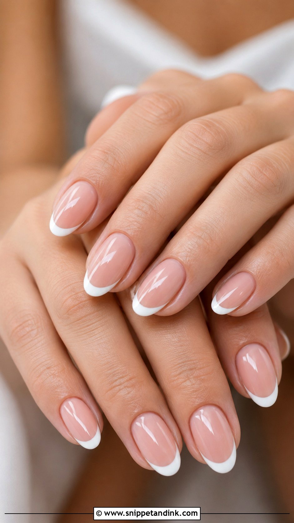 Blush Pink White Tip Bridal Wedding Nails - Snippet and Ink - 20 Elegant White Pink Bridal Wedding Nails