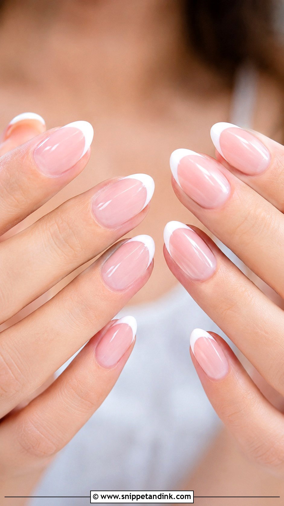 Blush Pink White Tip Wedding Nails - Snippet and Ink - 20 Blush Pink Wedding Nails