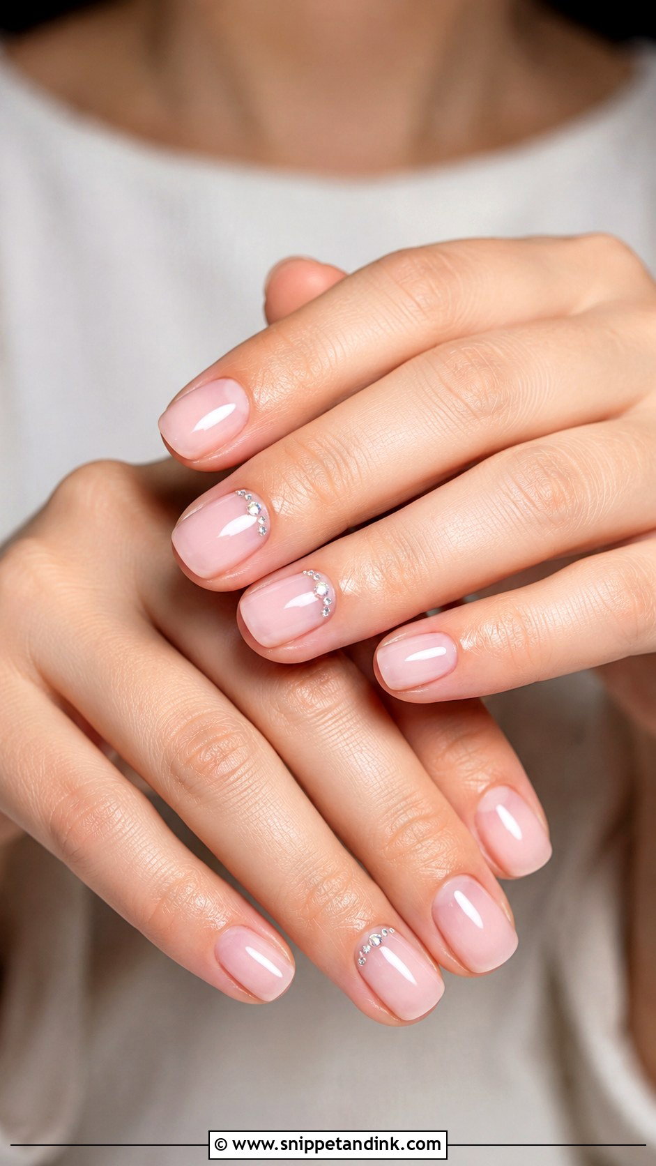 Blush Pink Winter Bridal Nails - Snippet and Ink - 20 Winter Bridal Nails