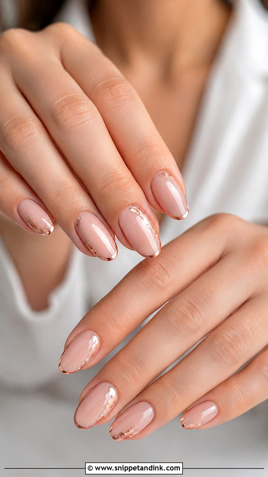 Blush Rose Gold Wedding Nails - Snippet and Ink - 20 Blush Wedding Nails