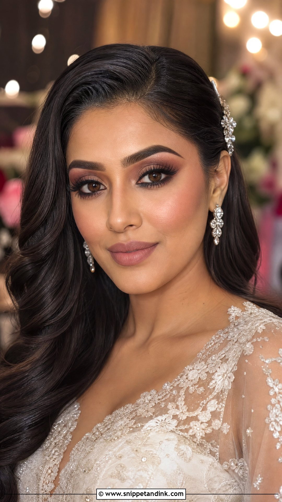 Blush Smokey Eye Wedding Makeup - Snippet and Ink - 20 Blush Wedding Makeup Ideas