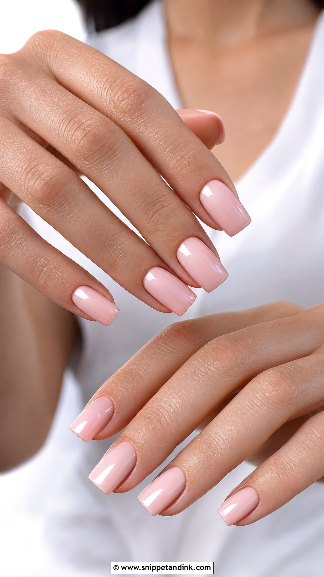 Blush Square Bridal Nails - Snippet and Ink - 25 Square Bridal Nails