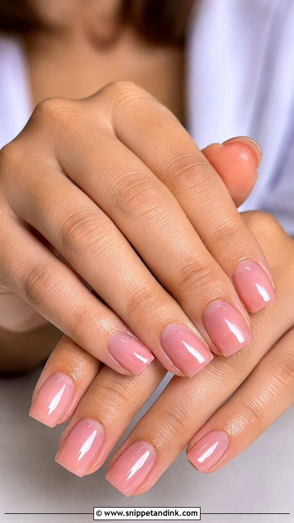 Blush Square Wedding Nails - Snippet and Ink - 30 Wedding Nails Square