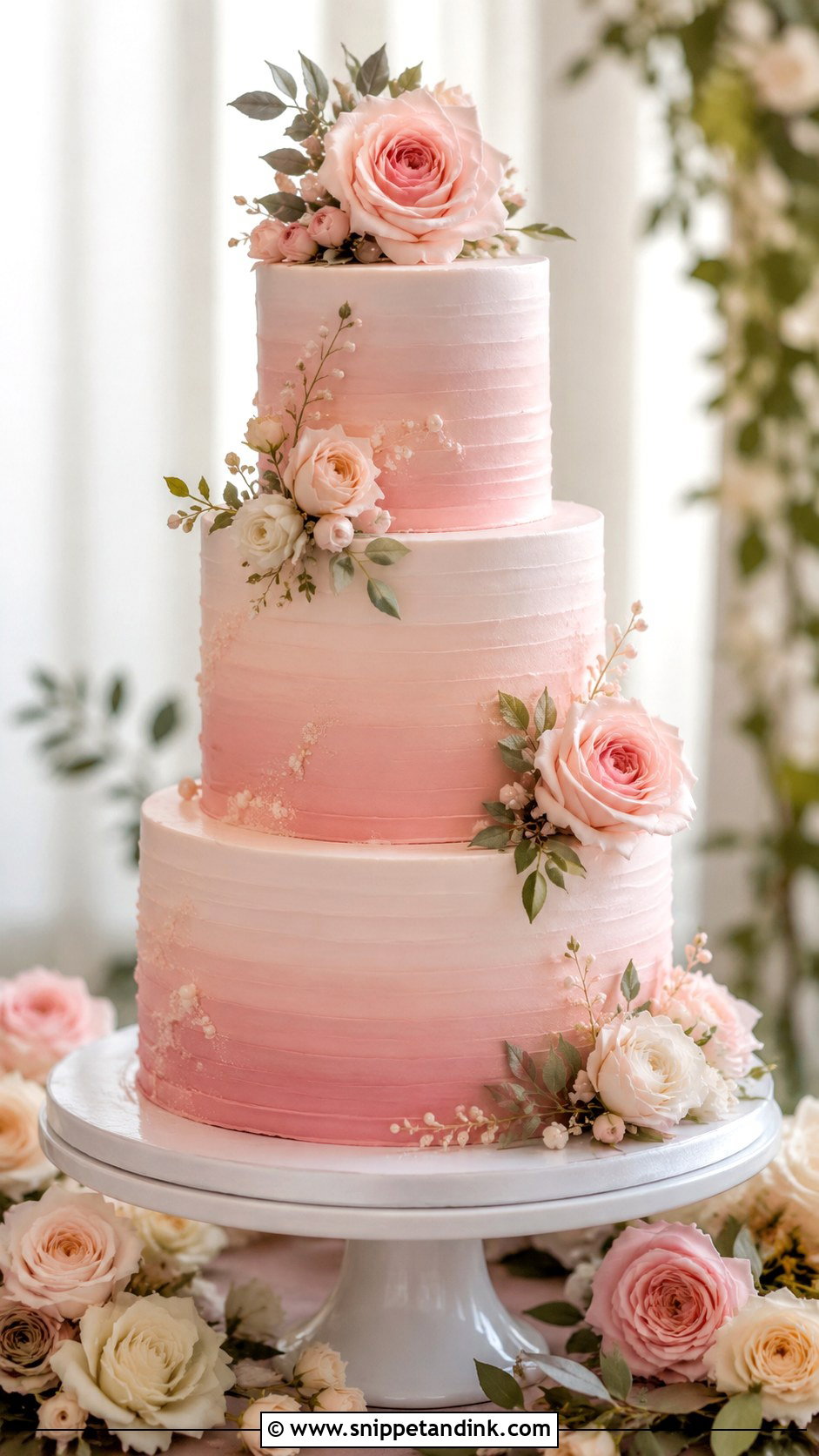 Blush Wedding Cake - Snippet and Ink - 20 Enchanted Cake Ideas for Wedding