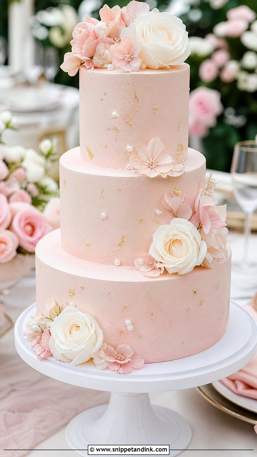 Blush Wedding Cake - Snippet and Ink - 20 Luxury Wedding Cake Designs