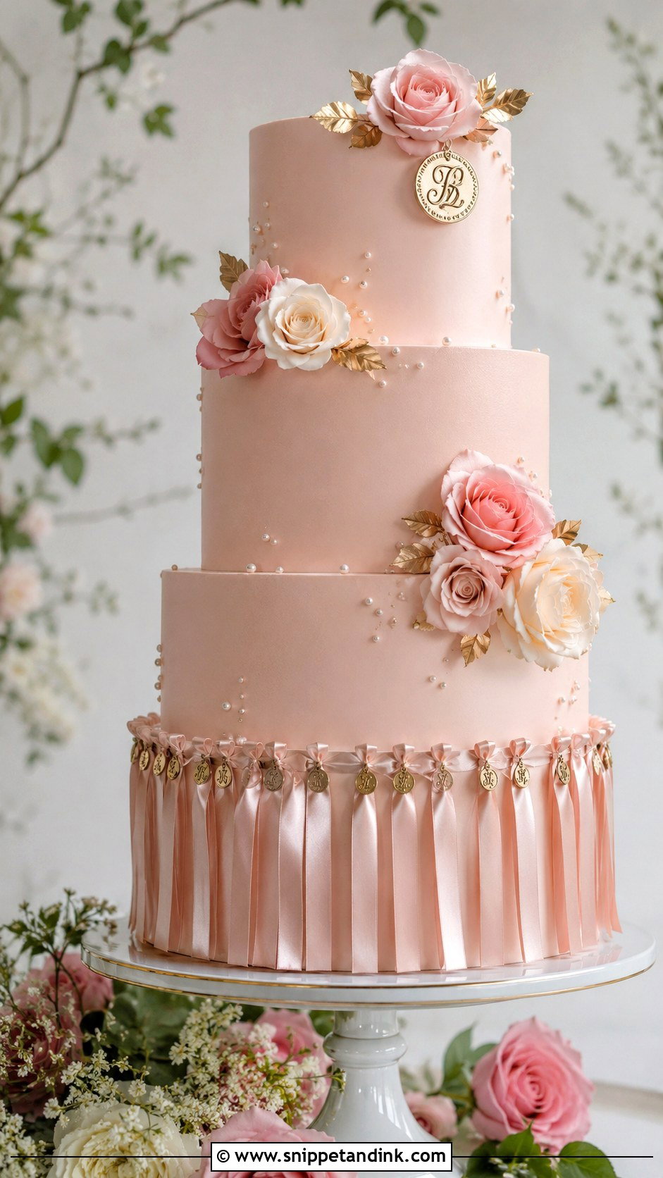 Blush Wedding Cake Pull - Snippet and Ink - 20 Wedding Cake Pulls