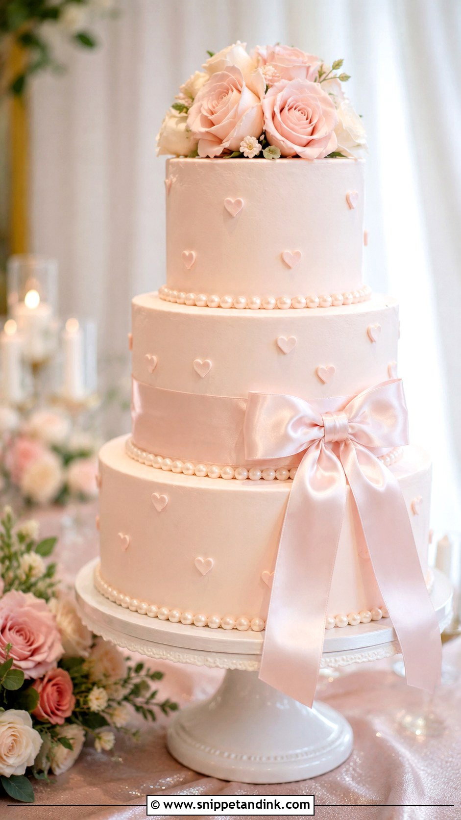 Blush Wedding Cake - Snippet and Ink - 20 Charm Cake Ideas for Wedding