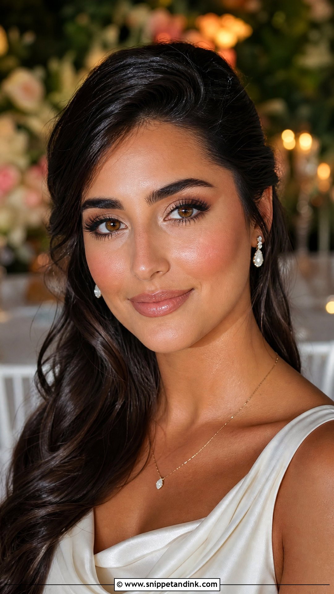 Blush Wedding Makeup With Glowing Skin - Snippet and Ink - 20 Blush Wedding Makeup Ideas