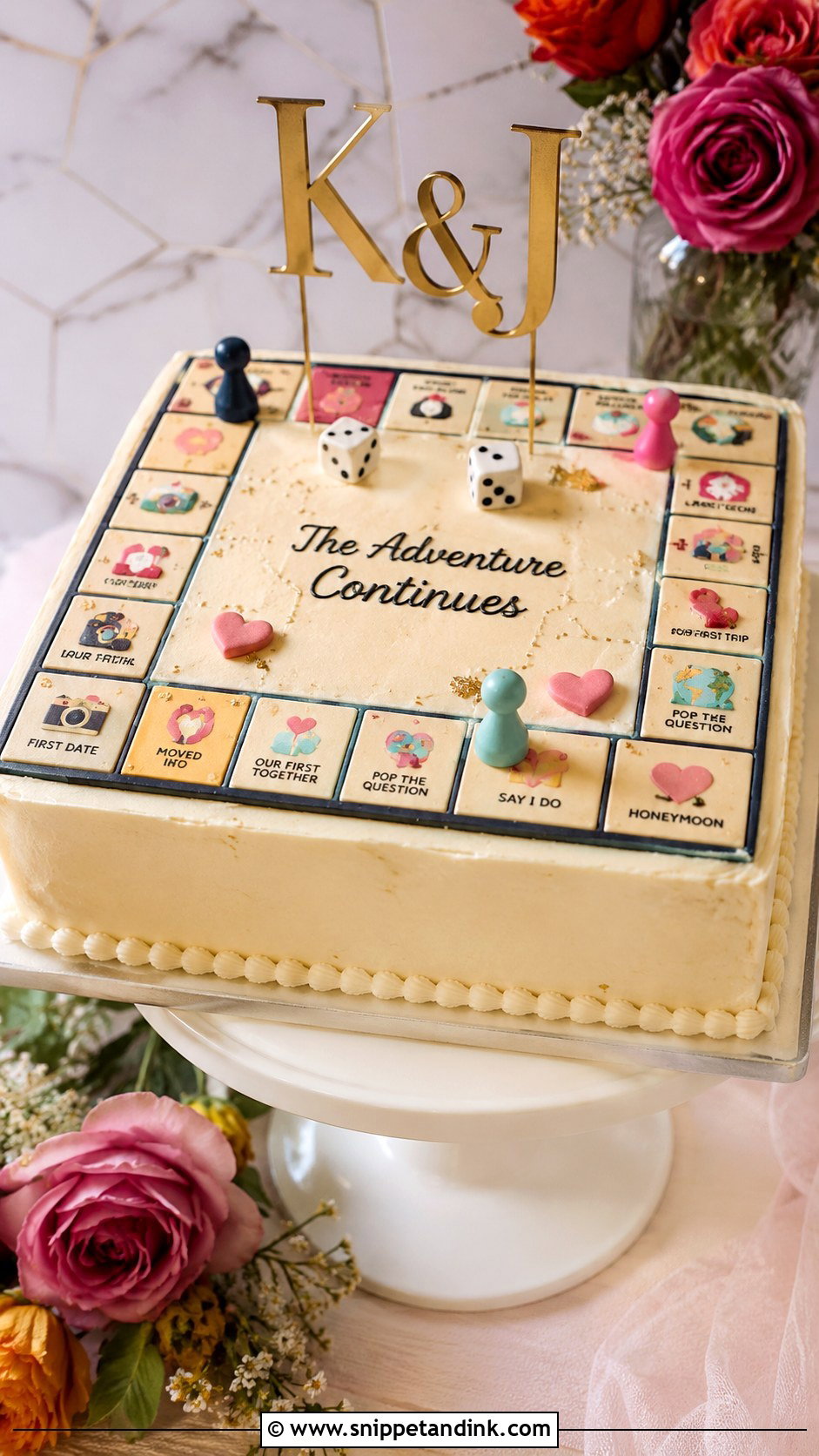 Board Game Wedding Cake - Snippet and Ink - 30 Novelty Wedding Cakes