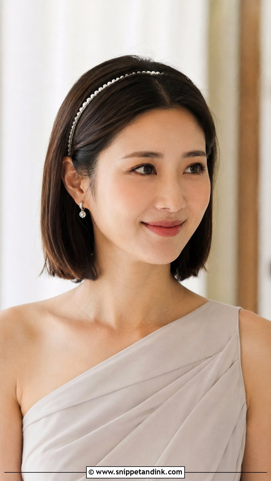 Bob Bridesmaid Hairstyle With Headband - Snippet and Ink - 25 Bob Bridesmaid Hairstyles
