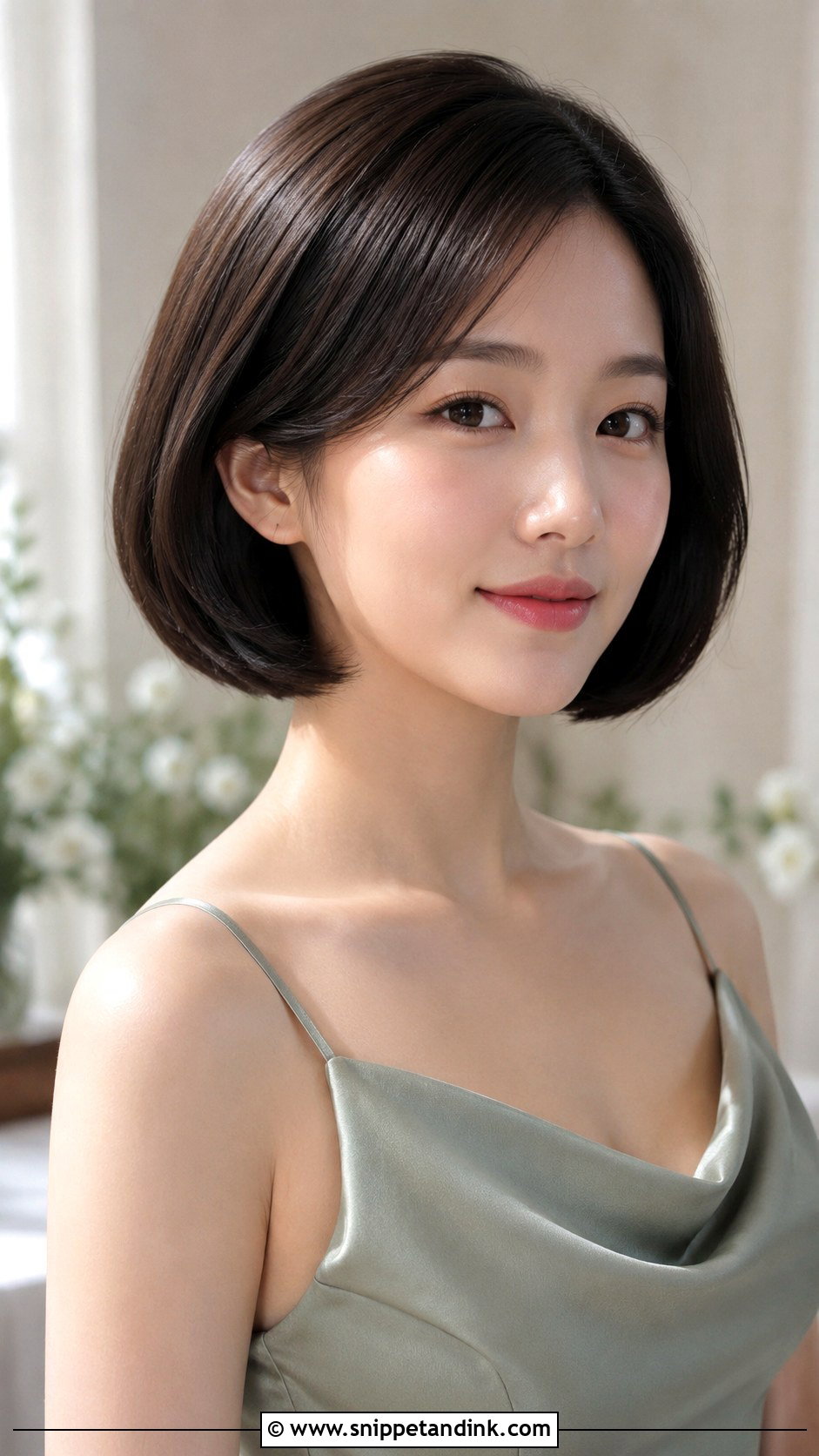 Bob Bridesmaid Hairstyle With Tucked Ends - Snippet and Ink - 25 Bob Bridesmaid Hairstyles