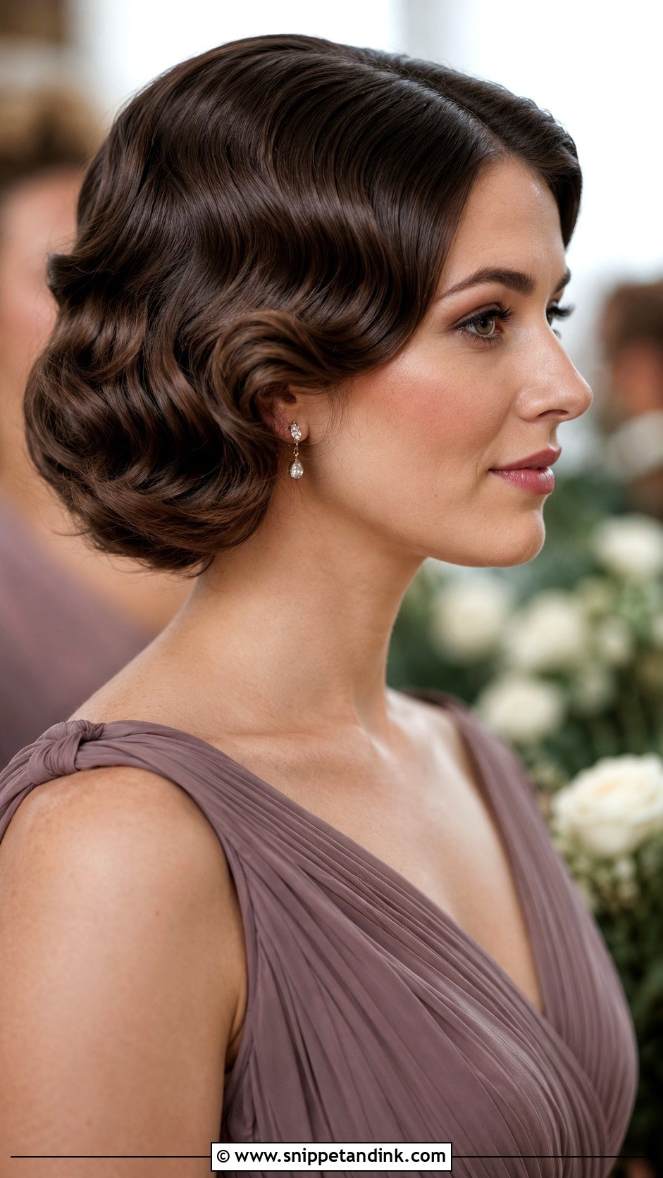 Bob Bridesmaid Hairstyle With Vintage Waves - Snippet and Ink - 25 Bob Bridesmaid Hairstyles