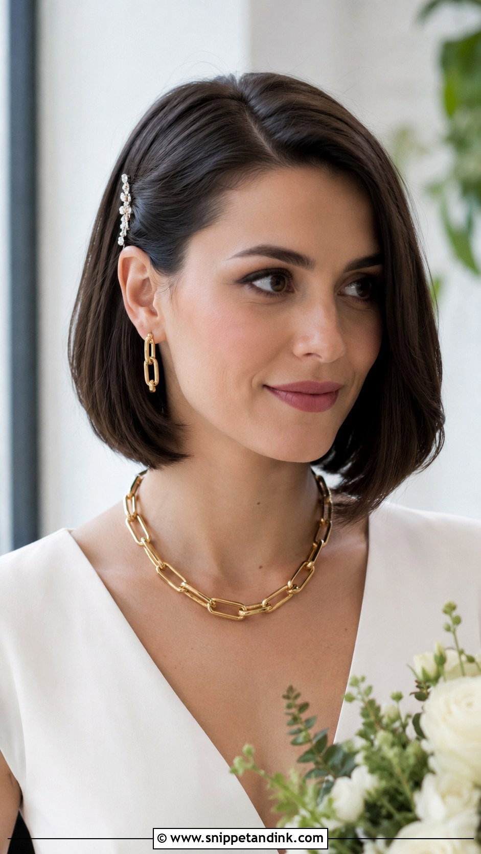 Bob Haircut Civil Wedding Hairstyle - Snippet and Ink - 25 Civil Wedding Hairstyle Ideas