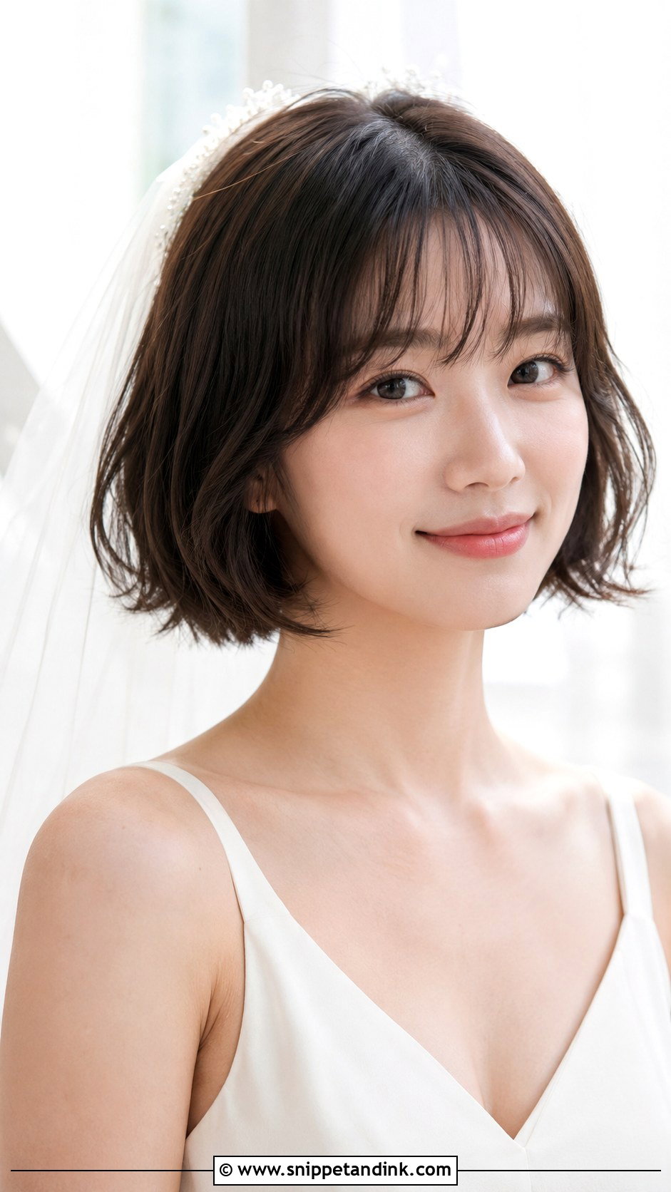 Bob Wedding Hair With Bangs - Snippet and Ink - 20 Bob Hair Wedding Styles
