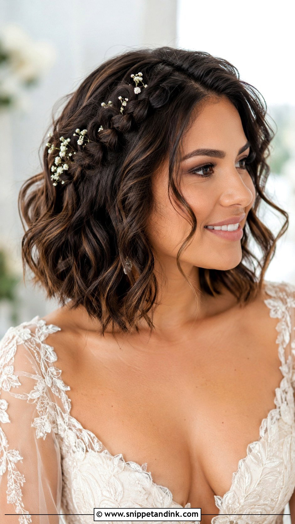 Bob Wedding Hair With Braids - Snippet and Ink - 20 Bob Hair Wedding Styles