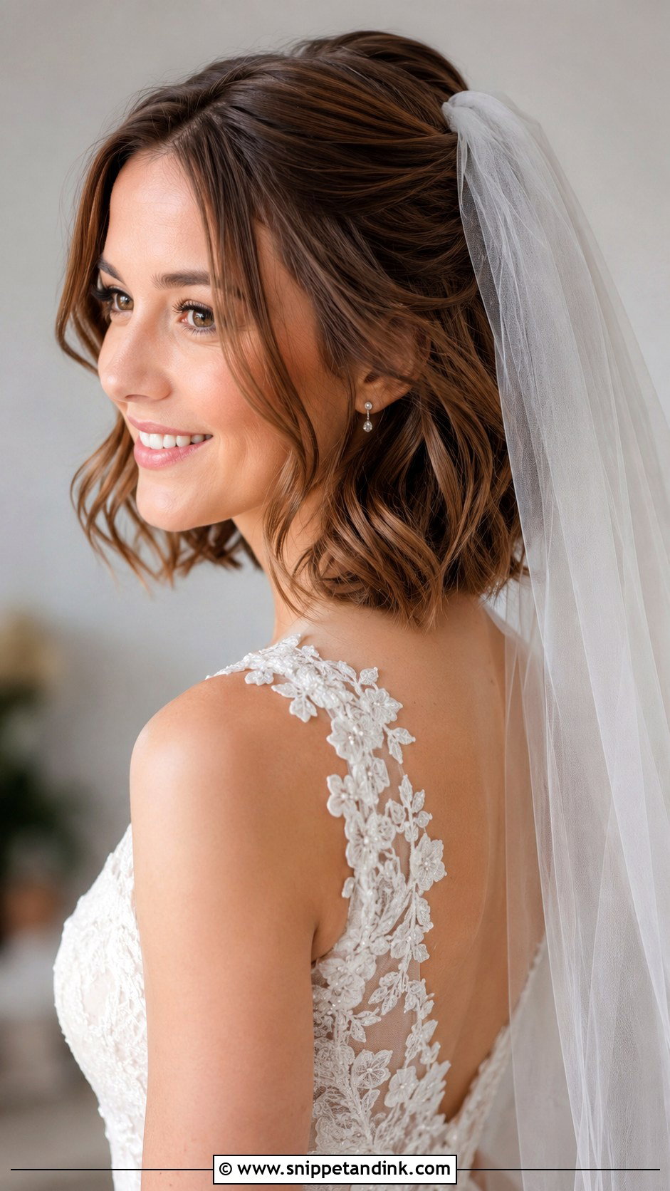 Bob Wedding Hair With Veil - Snippet and Ink - 15 Wedding Hair for Bob Haircut Ideas