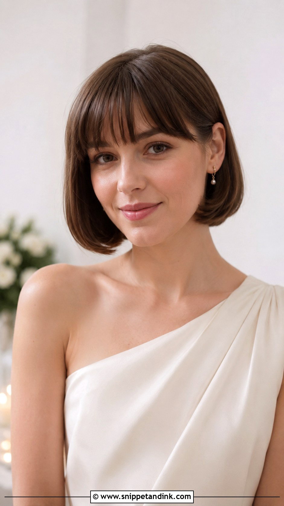 Bob With Bangs For Bridesmaid - Snippet and Ink - 25 Bridesmaid Hairstyles with Bangs