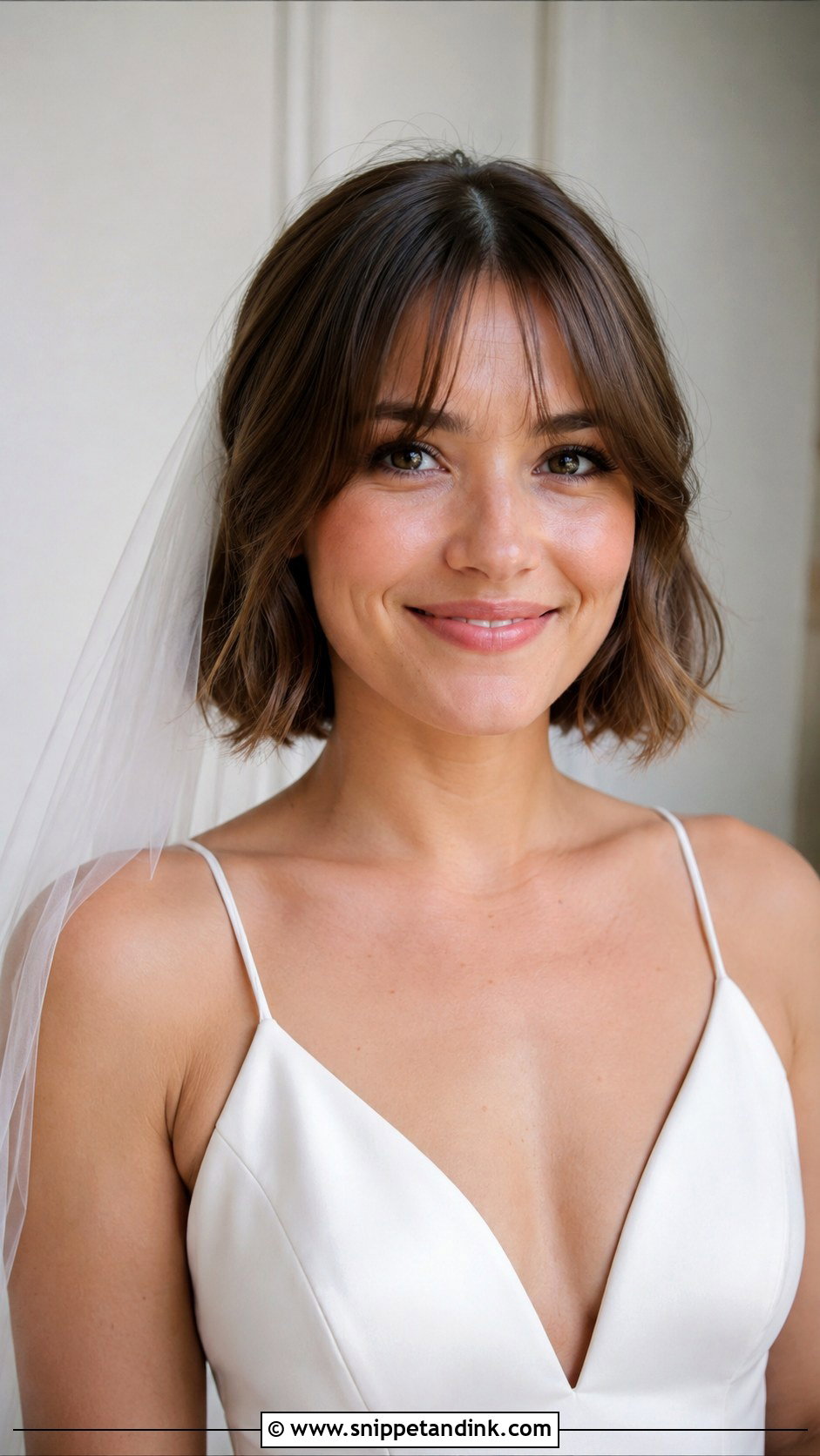 Bob With Bangs - Snippet and Ink - 25 Short Bob Wedding Hairstyles