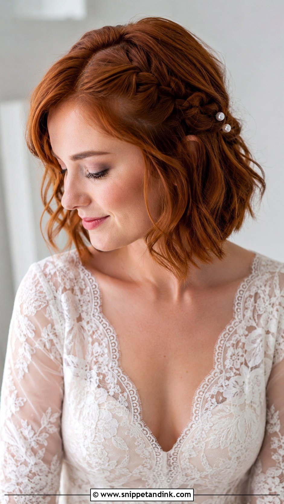 Bob with Side Braid for Wedding - Snippet and Ink - 20 Bob Hairstyles for Wedding