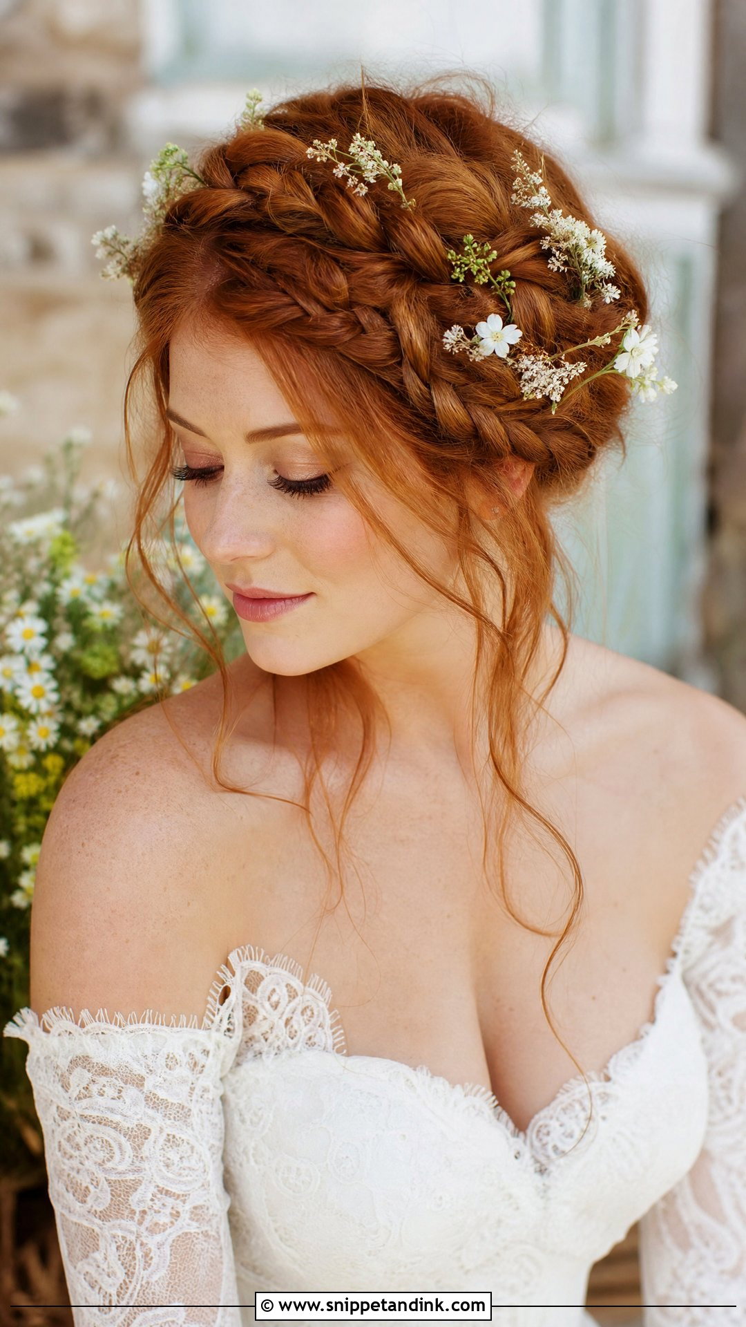 Bohemian Braided Crown - Snippet and Ink - 20 Bohemian Bridal Hair Ideas