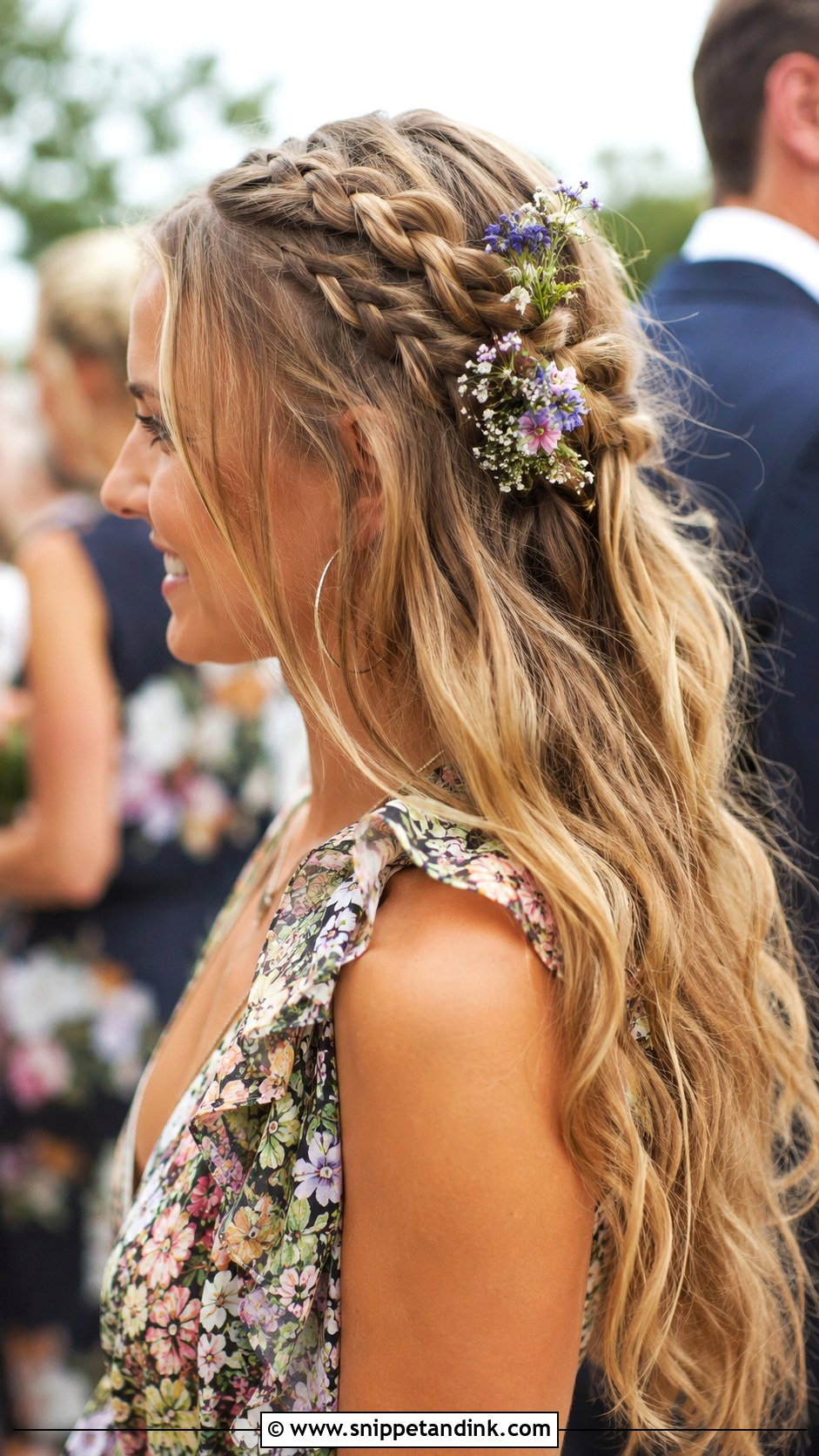 Bohemian Braided Half Up - Snippet and Ink - 30 Elegant Hairstyles for Wedding Guest