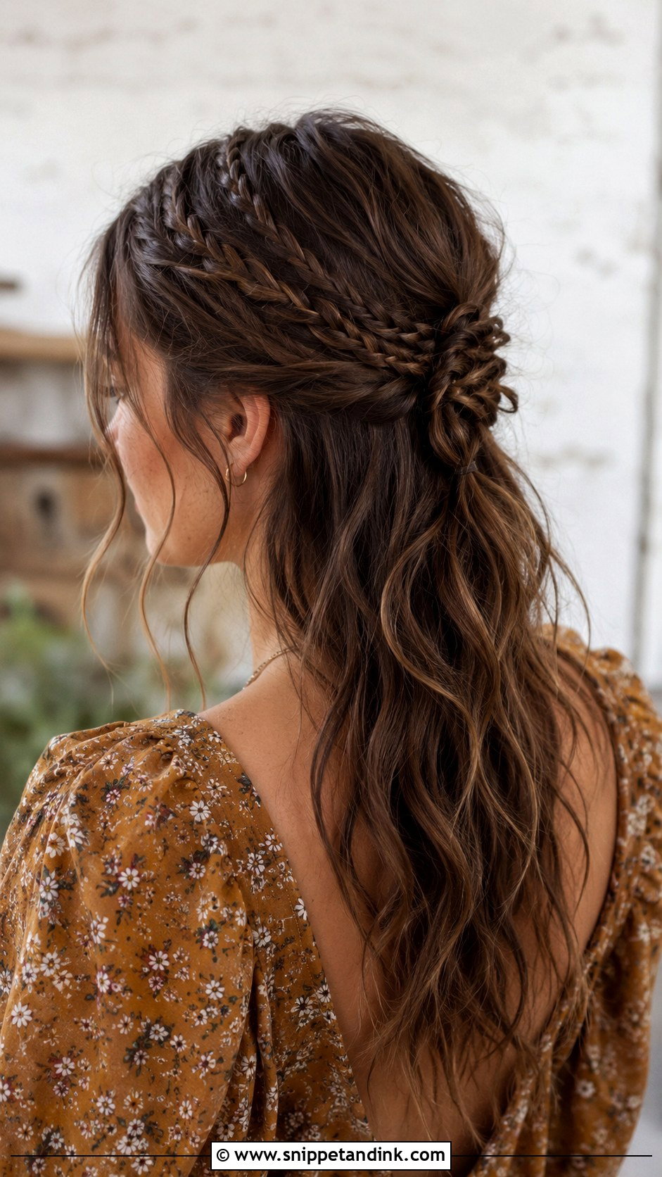 Bohemian Braided Half Up - Snippet and Ink - 30 Engagement Hair Ideas