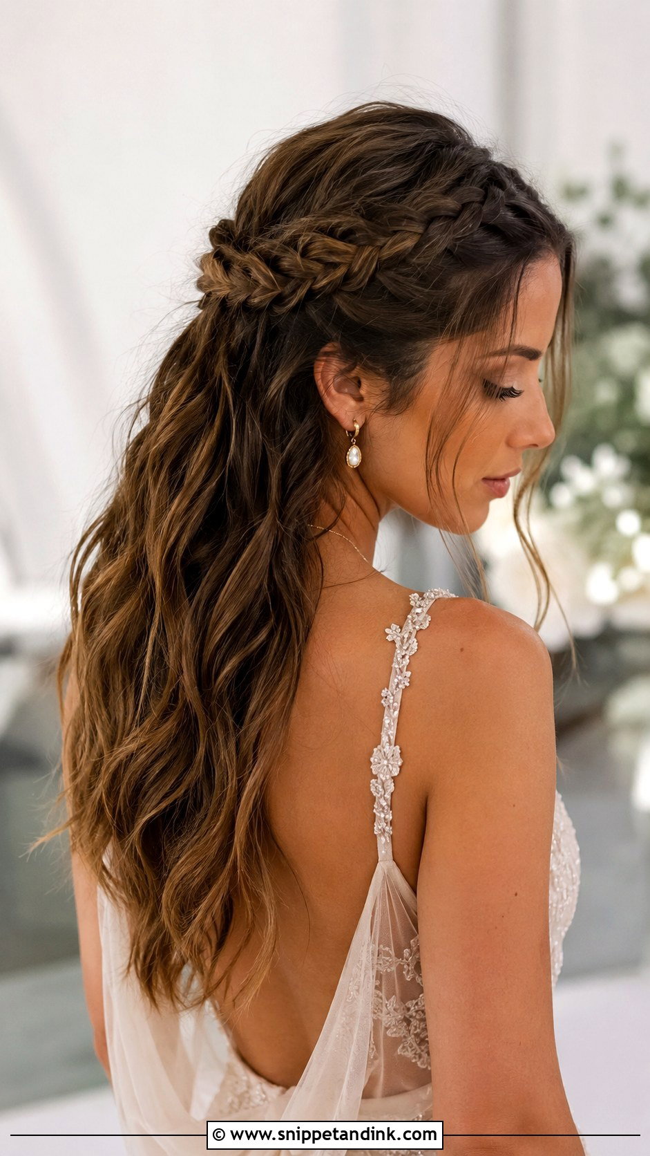 Bohemian Braided Half Updo - Snippet and Ink - 20 Long Black Tie Hairstyles