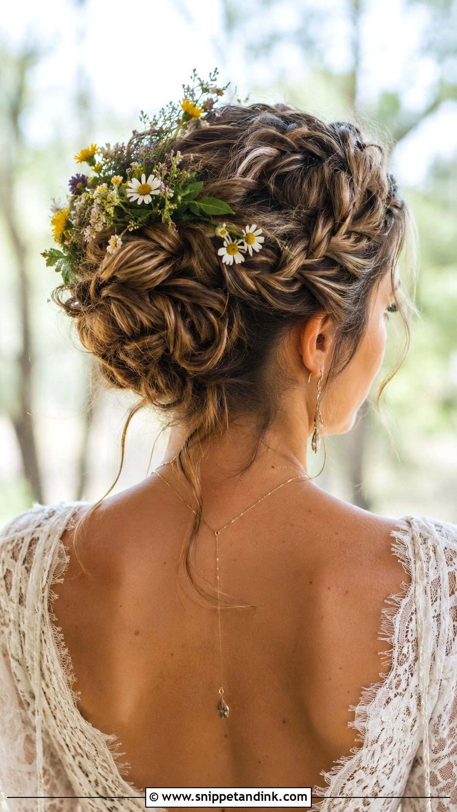 Bohemian Braided Updo - Snippet and Ink - 20 Long Hair for Wedding Ideas