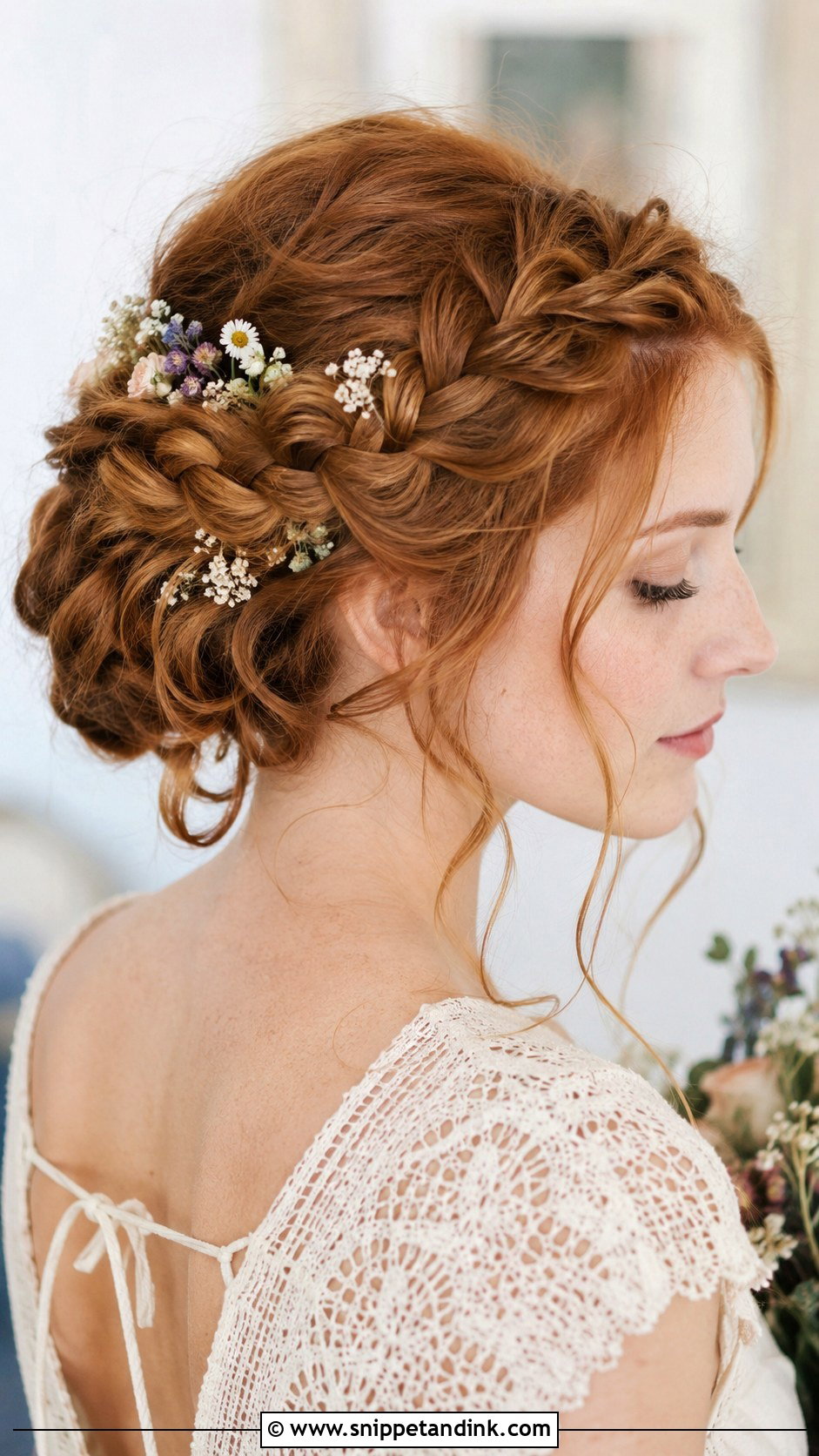 Bohemian Braided Updo for Civil Wedding - Snippet and Ink - 25 Civil Wedding Hairstyle Ideas
