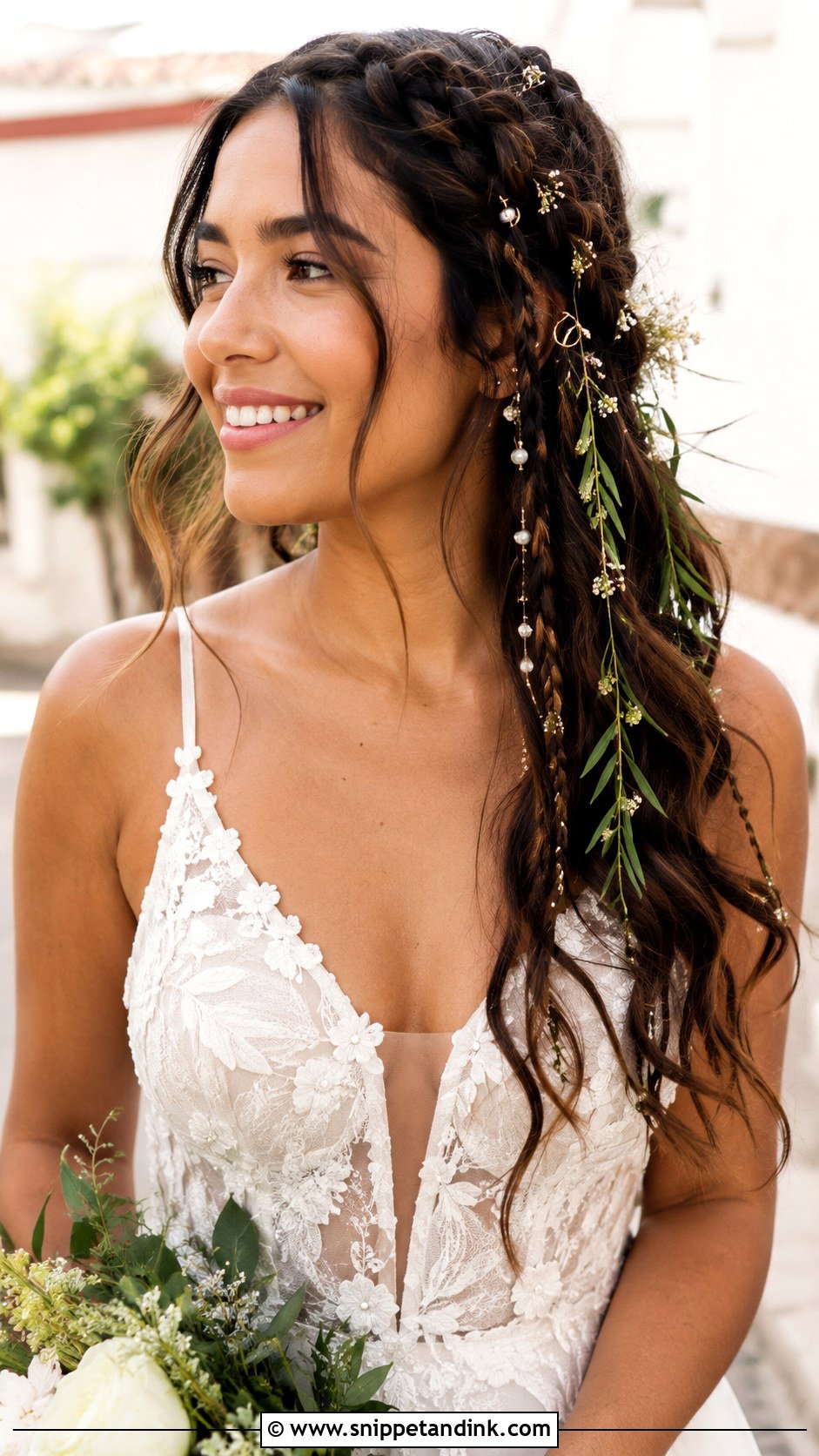 Bohemian Braids With Loose Hair - Snippet and Ink - 20 Simple Bridal Hair Down Ideas