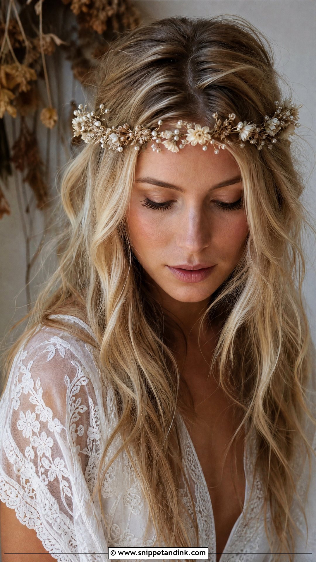 Bohemian Bridal Hair Band - Snippet and Ink - 20 Bridal Hair Band Ideas