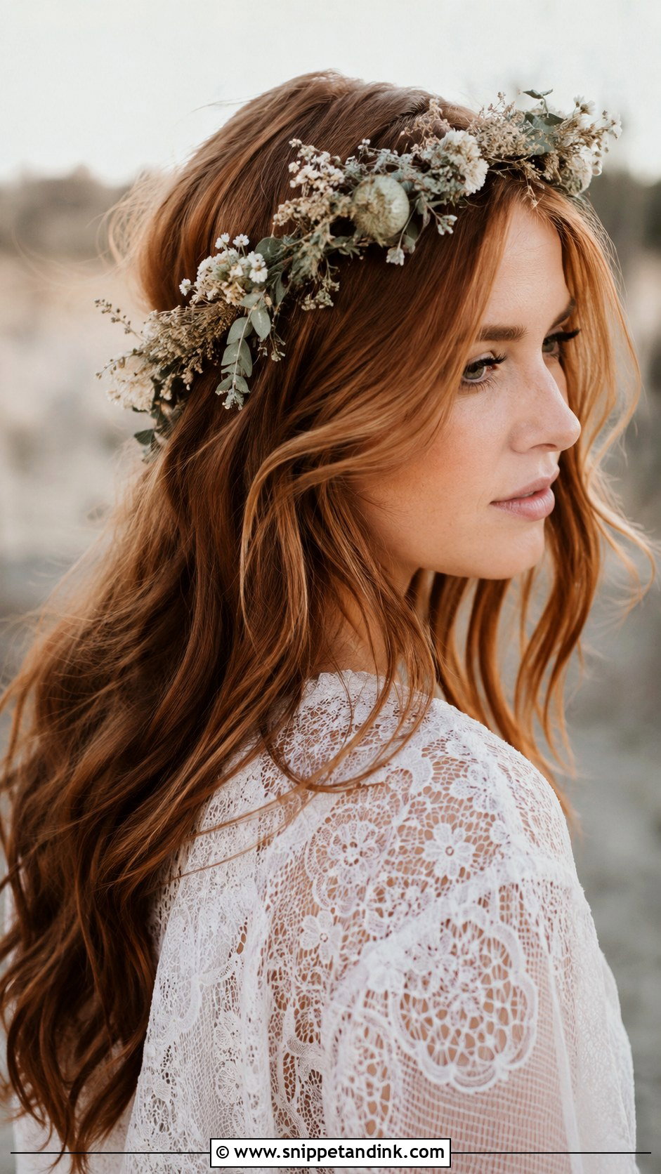 Bohemian Bridal Hair Wreath - Snippet and Ink - 25 Hair Accessories for Bride