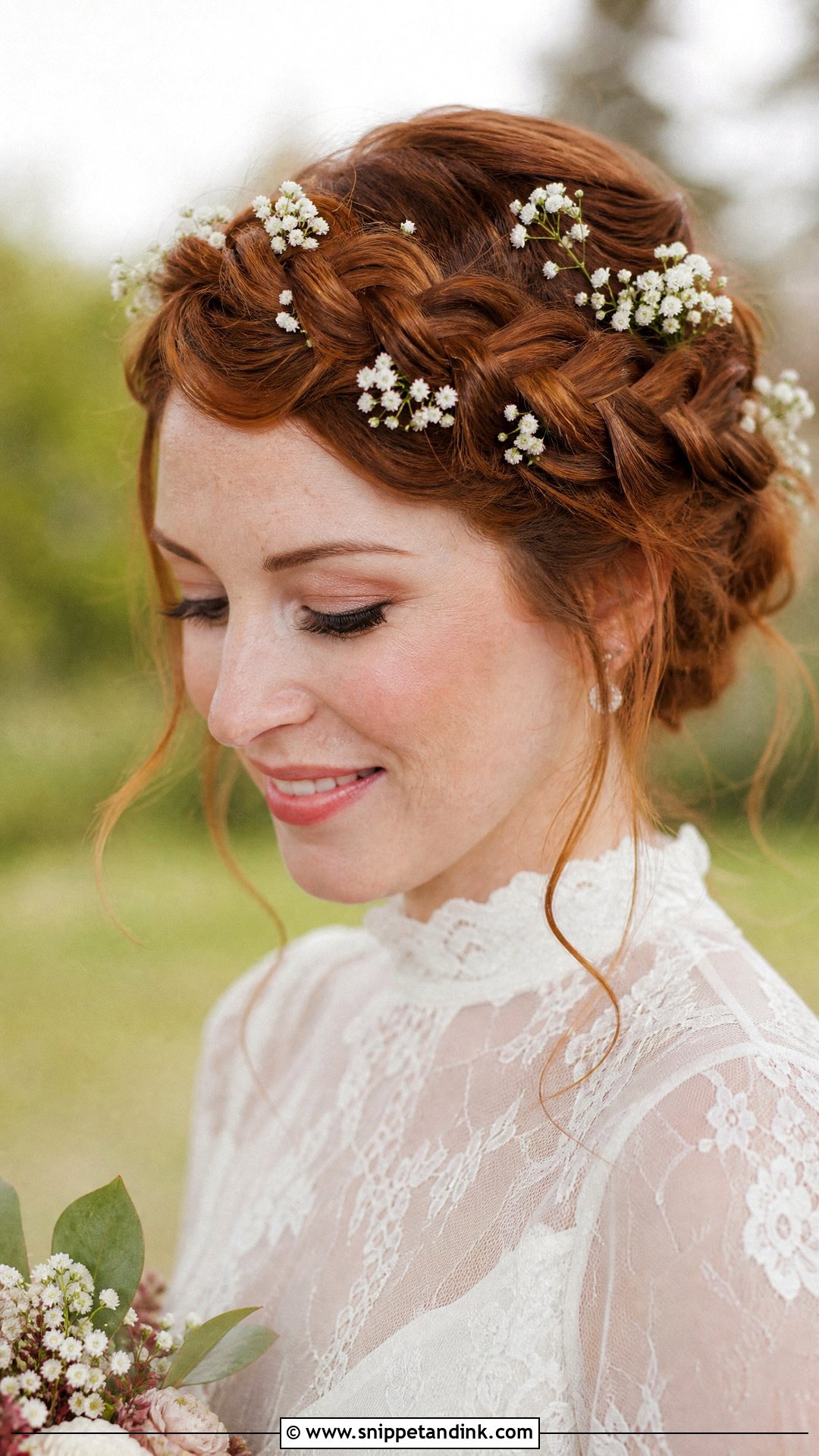 Bohemian Bride Braided Crown - Snippet and Ink - 15 Bohemian Bride Hair Ideas
