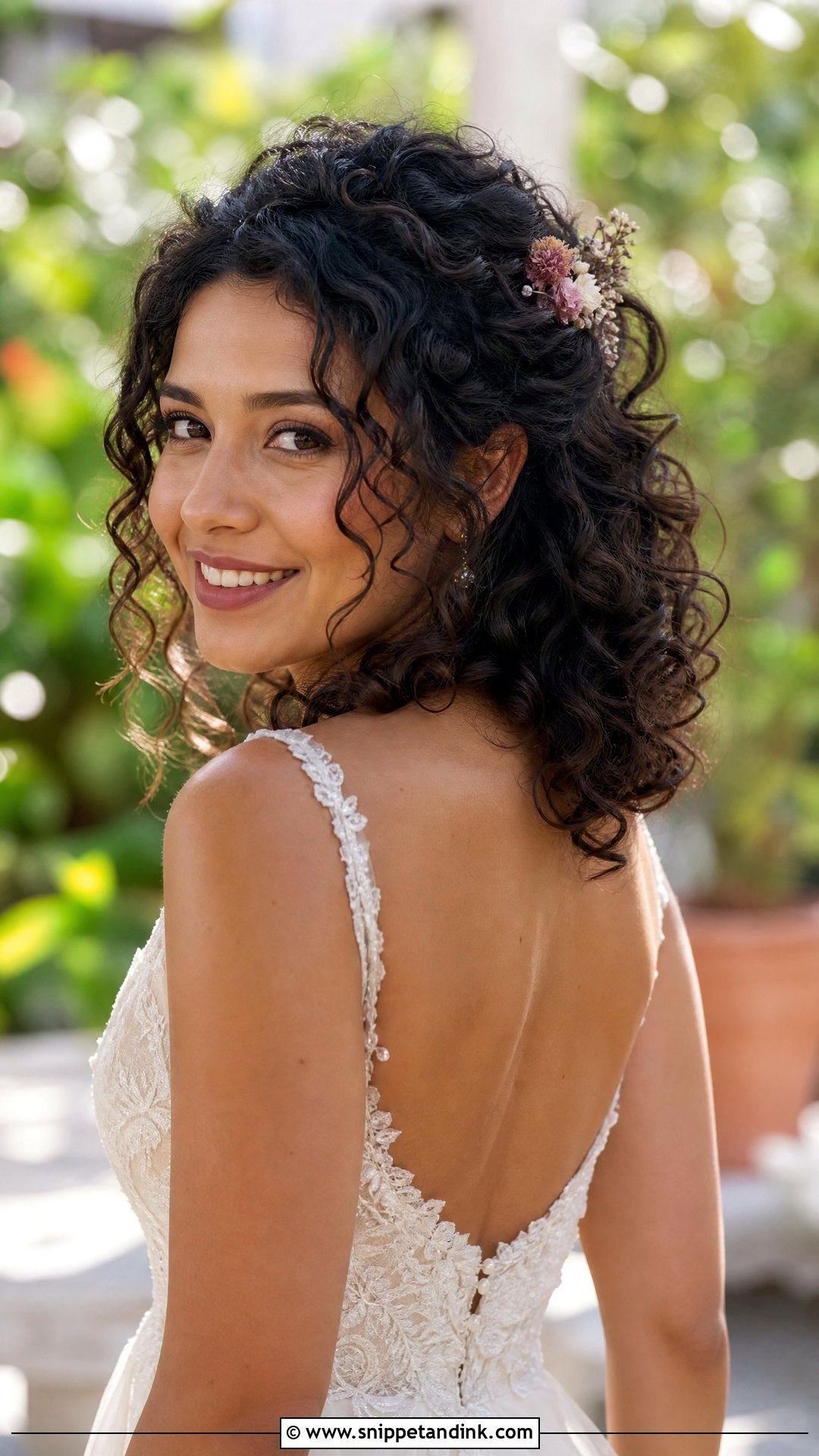 Bohemian Bride Curly Hair - Snippet and Ink - 15 Bohemian Bride Hair Ideas