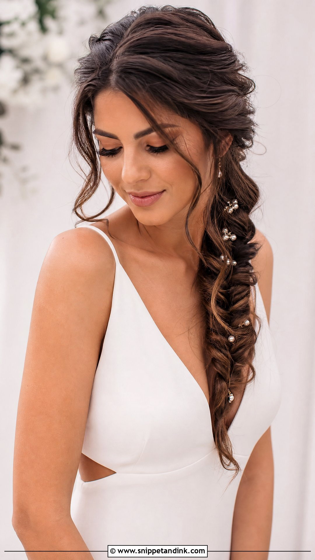 Bohemian Bride Fishtail Braid - Snippet and Ink - 15 Bohemian Bride Hair Ideas